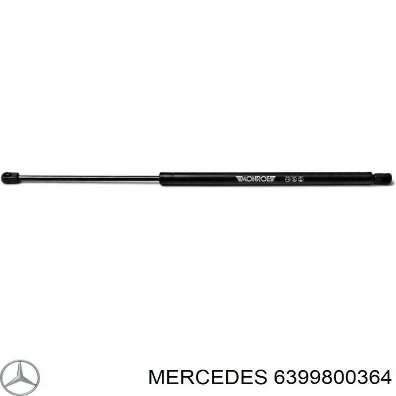 6399800364 Mercedes амортизатор кришки багажника/ двері 3/5-ї задньої