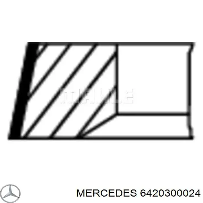 6420300024 Mercedes кільця поршневі на 1 циліндр, std.