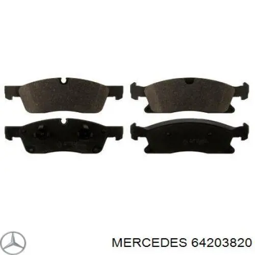 Колодки гальмівні передні, дискові 64203820 Mercedes