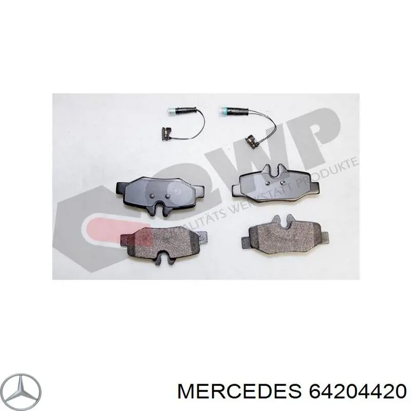 Колодки гальмові задні, дискові 64204420 Mercedes