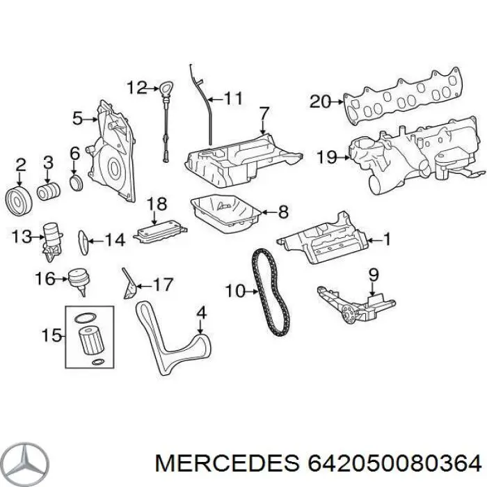 A6420500403 Mercedes Зірка кщленвала вала