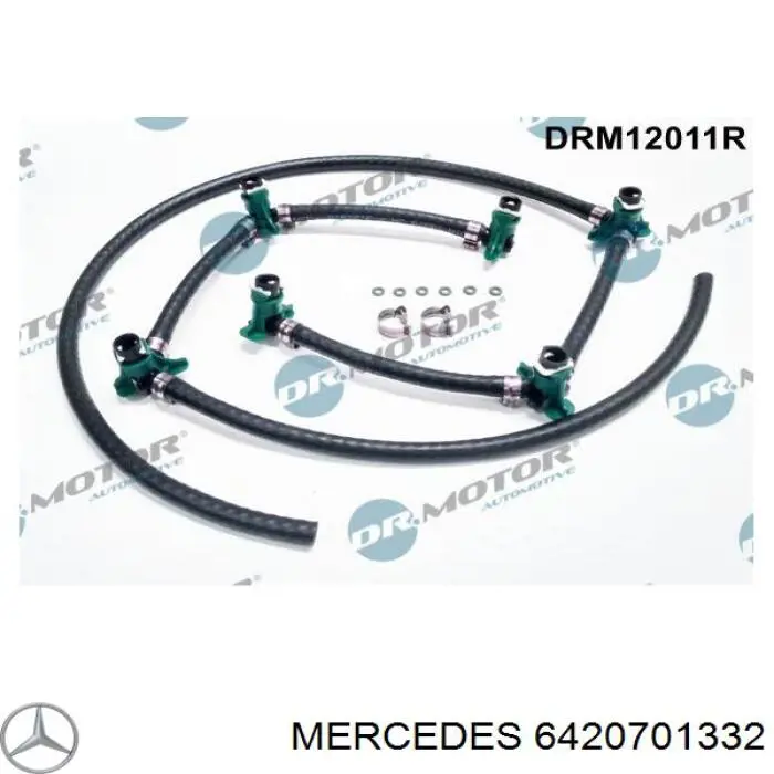 Трубка паливна, зворотня від форсунок Mercedes A6420701332 ціна, від 52.35 USD