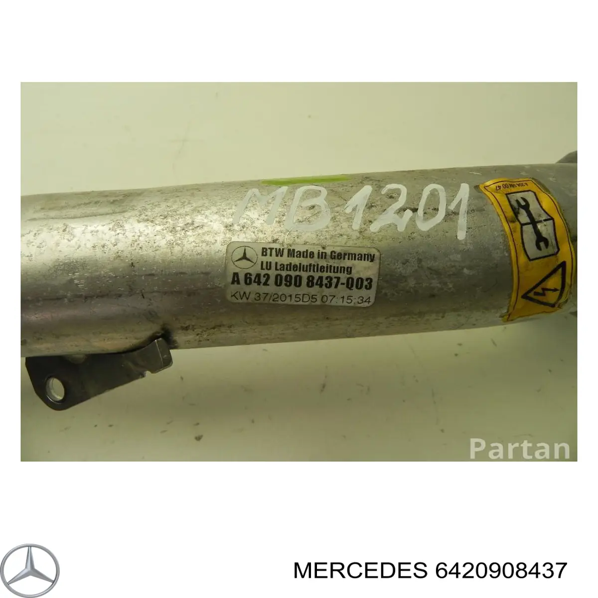 Патрубок повітряний, вхід в турбіну (наддув) Mercedes A6420982107 ціна, від 10.25 USD