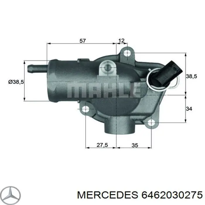 Корпус термостата 6462030275 Mercedes