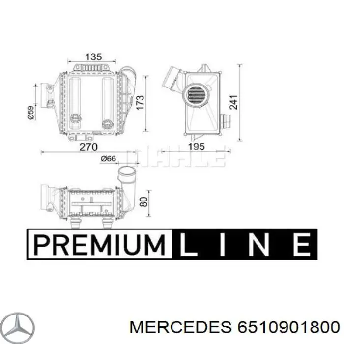 6510901800 Mercedes радіатор интеркуллера