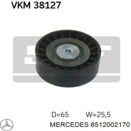 Купити A6512001570 Mercedes Натягувач приводного ременя