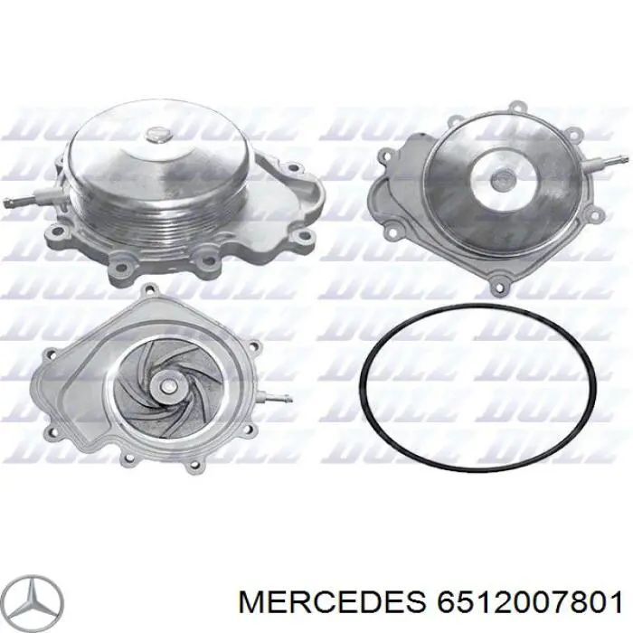 Помпа водяна, (насос) охолодження, в зборі з корпусом на Mercedes ML/GLE (W166)