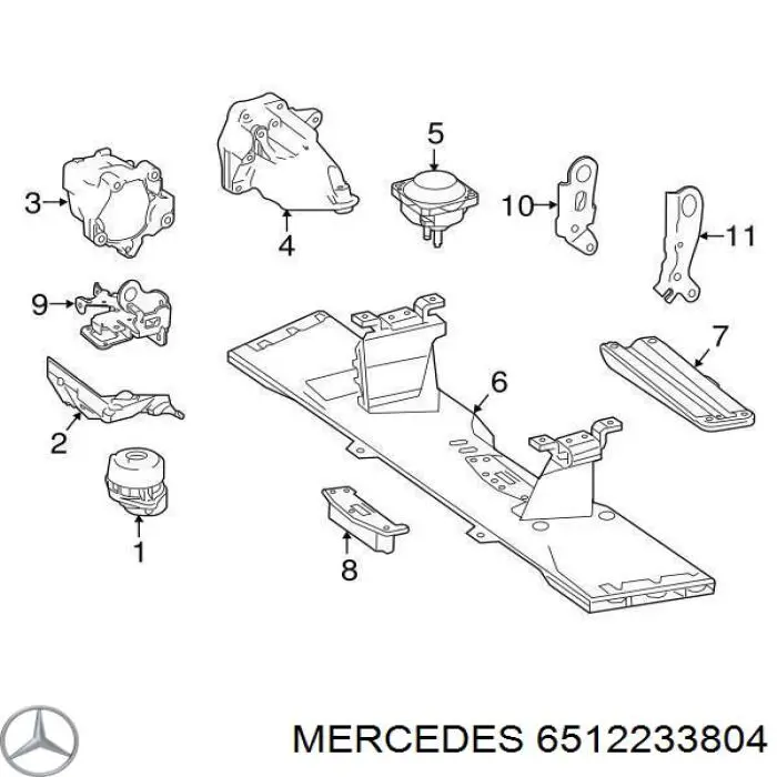 Кронштейн подушки (опори) двигуна, лівої на Mercedes ML/GLE (W166)