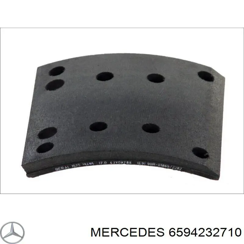 6594232710 Mercedes накладка гальмівна передня (truck)