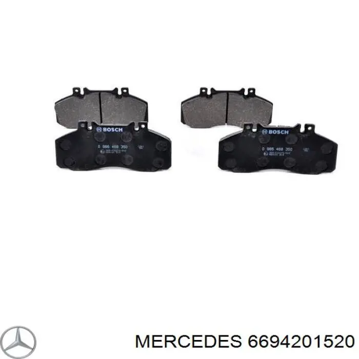 Колодки гальмові задні, дискові 6694201520 Mercedes