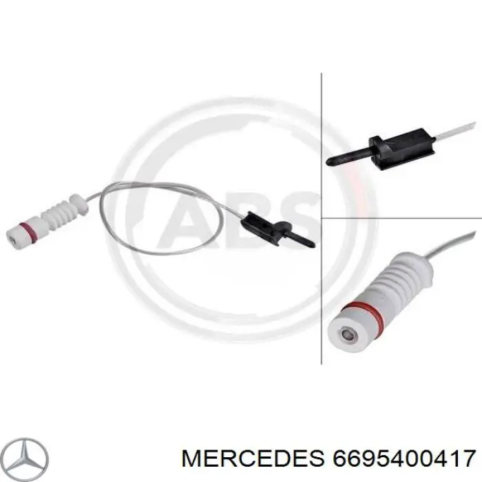 6695400417 Mercedes датчик зносу гальмівних колодок, передній