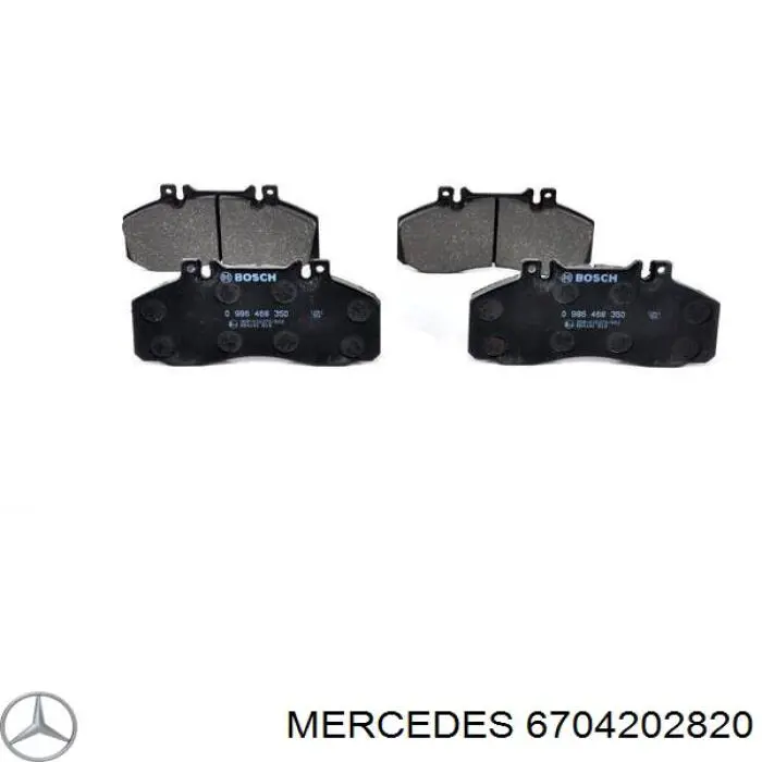 Колодки гальмові задні, дискові 6704202820 Mercedes