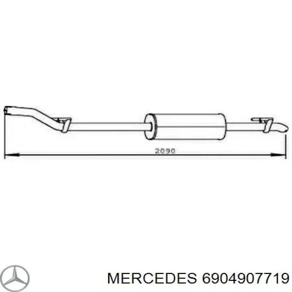 Глушник, центральна частина MERCEDES 6904907819