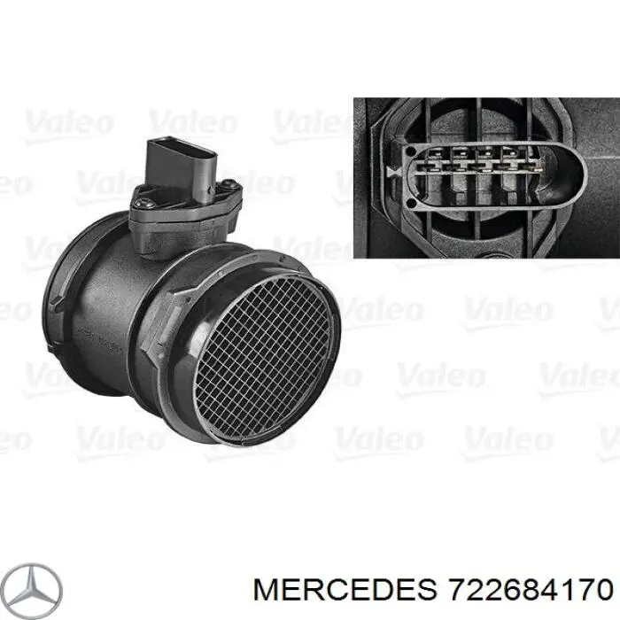 722684170 Mercedes датчик потоку (витрати повітря, витратомір MAF - (Mass Airflow))