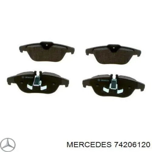 74206120 Mercedes колодки гальмові задні, дискові