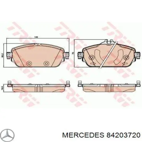 84203720 Mercedes Передні гальмівні колодки