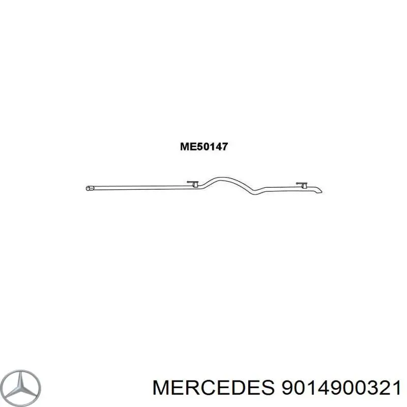 Глушник, задня частина 9014900321 Mercedes