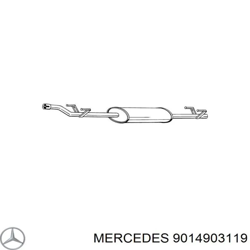 Глушник, центральна частина 9014903119 Mercedes