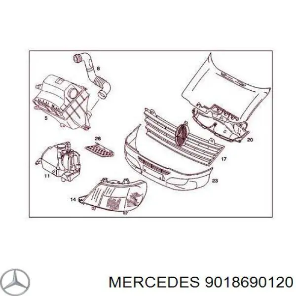 Бачок омивача фар на Mercedes Sprinter (903)
