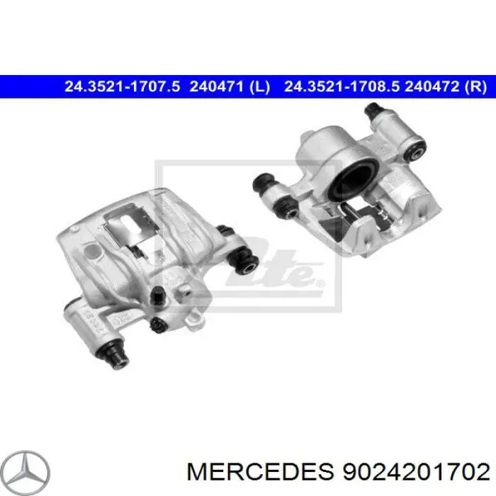 Супорт гальмівний задній правий 9024201702 Mercedes