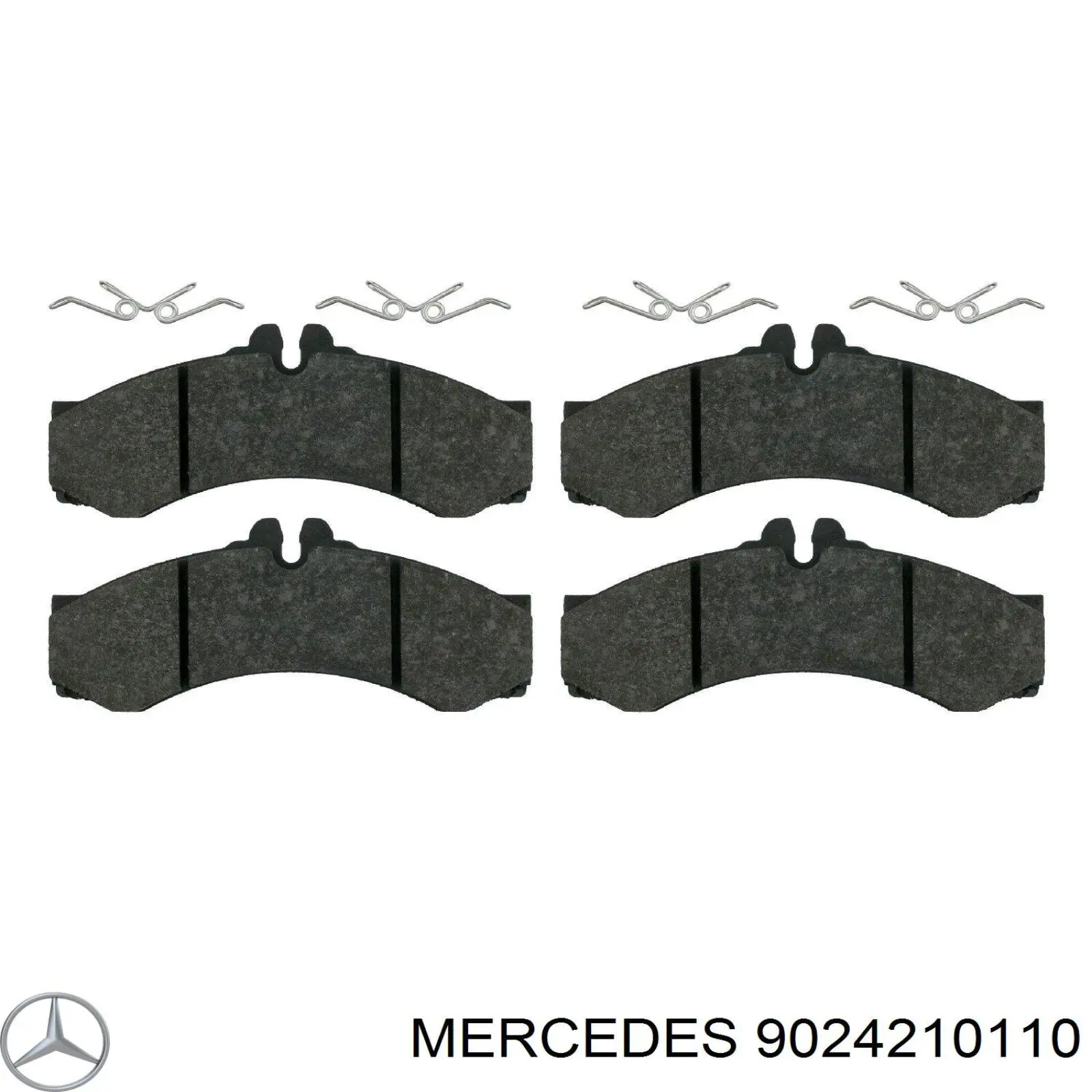 9024210110 Mercedes колодки гальмівні передні, дискові