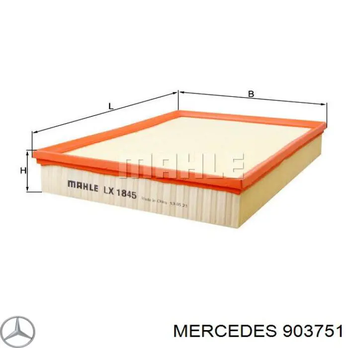 903751 Mercedes фільтр повітряний