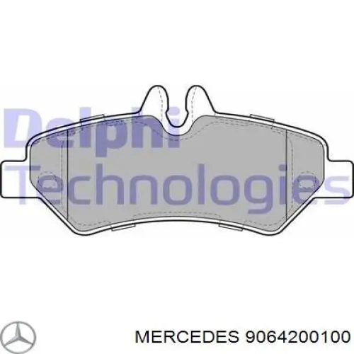 Колодки гальмові задні, дискові 9064200100 Mercedes