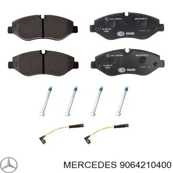 9064210400 Mercedes колодки гальмівні передні, дискові