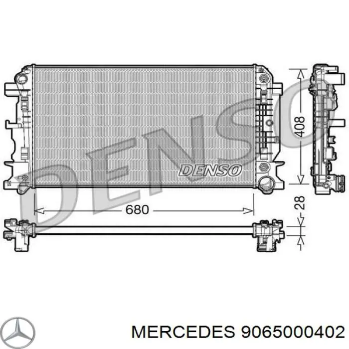 9065000402 Mercedes радіатор охолодження двигуна