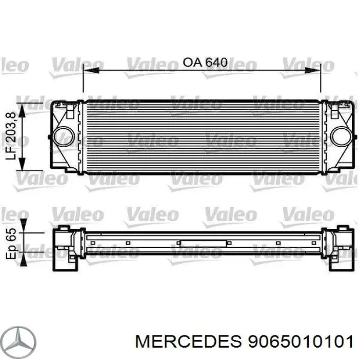 Радіатор интеркуллера 9065010101 Mercedes