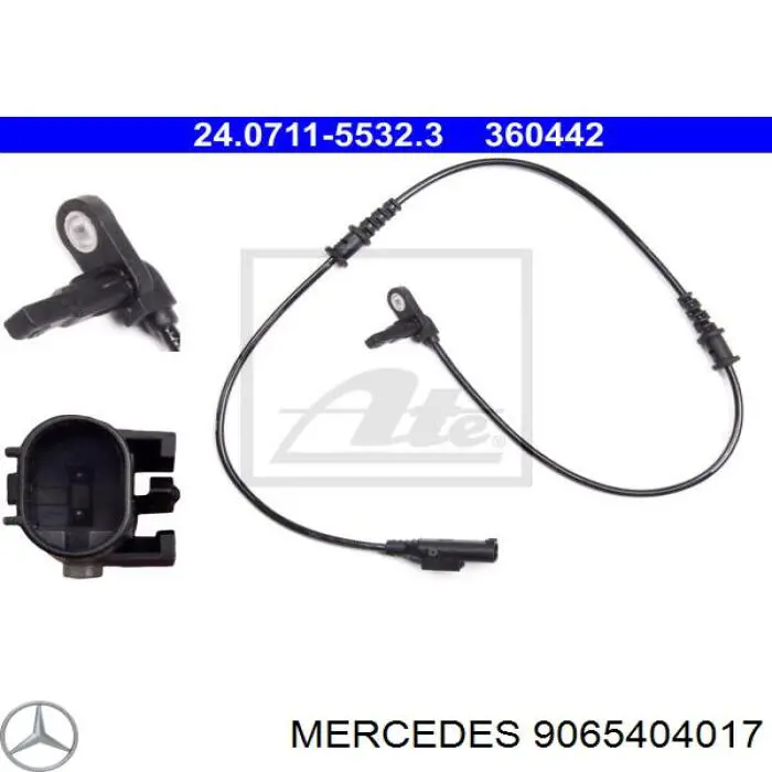 A9069050701 Mercedes датчик абс (abs передній)
