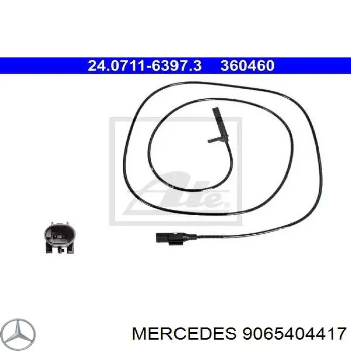 9065404417 Mercedes датчик абс (abs задній, правий)