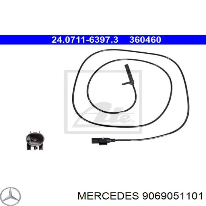 Датчик АБС (ABS) задній, правий 9069051101 Mercedes