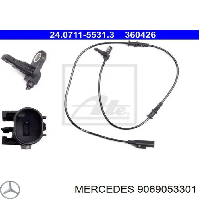 Датчик АБС (ABS) передній 9069053301 Mercedes