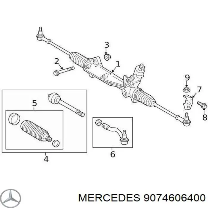 Рульовий наконечник A9074606400 Mercedes