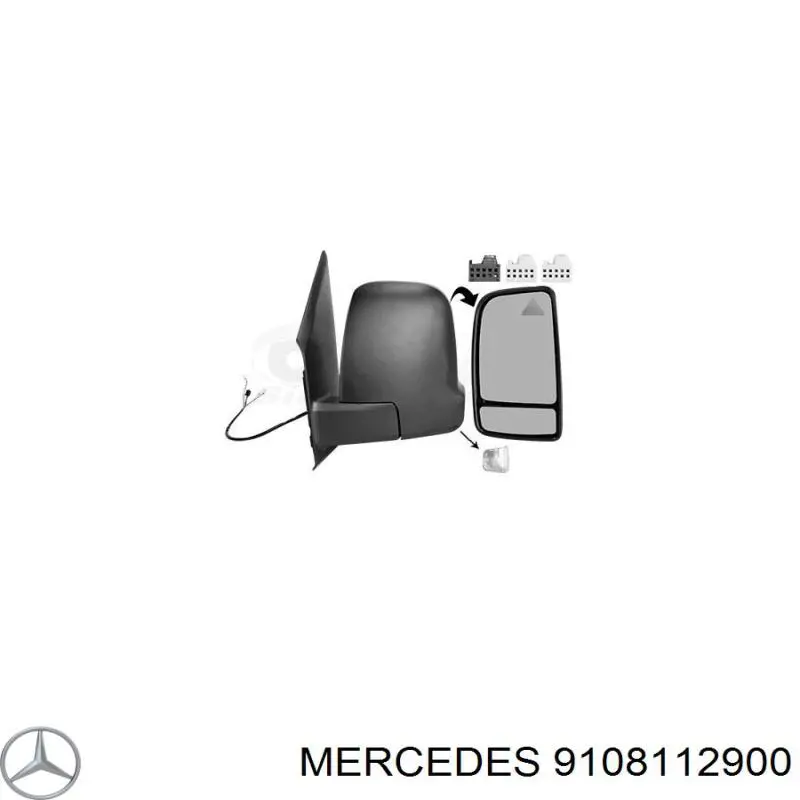 Купити A9108112900 Mercedes Дзеркальний елемент дзеркала заднього виду, лівого