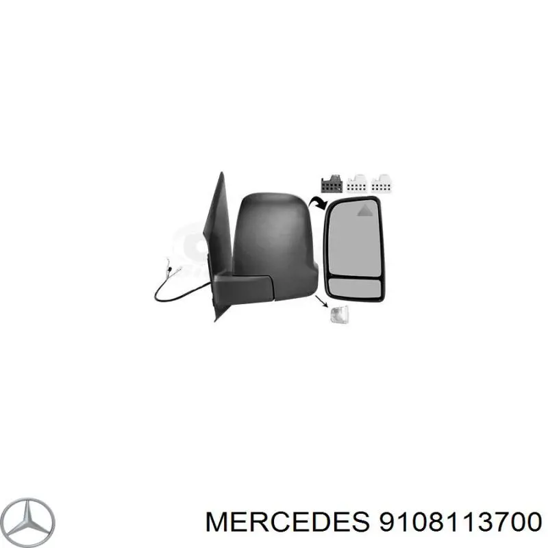 Дзеркальний елемент дзеркала заднього виду, лівого на Mercedes Sprinter (907, 910)