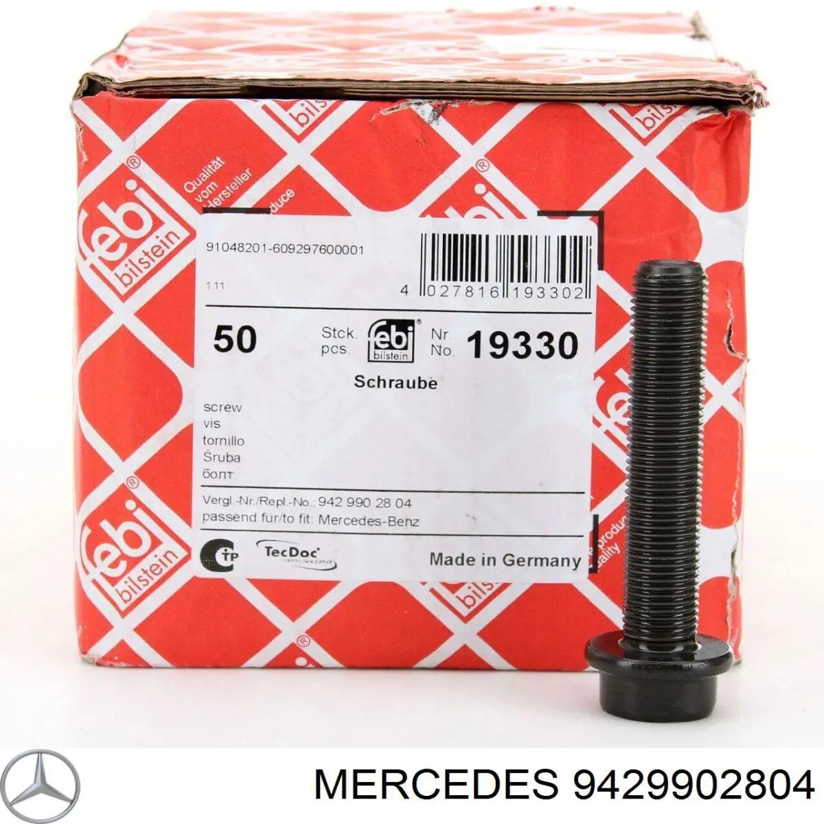 9429902804 Mercedes болт гальмівного супорту