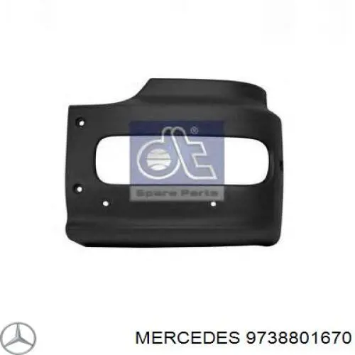 9738801670 Mercedes бампер передній, ліва частина