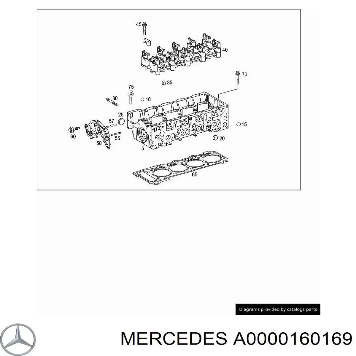Болт головки блока циліндрів, ГБЦ Mercedes A0000160169 ціна, від 25.62 USD