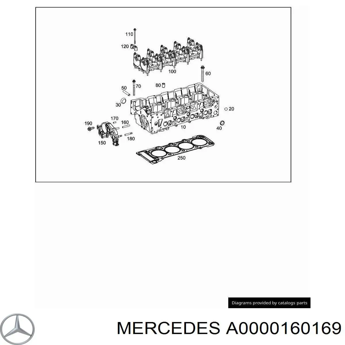 A0000160169 Mercedes Болт кріплення головки блоку циліндрів