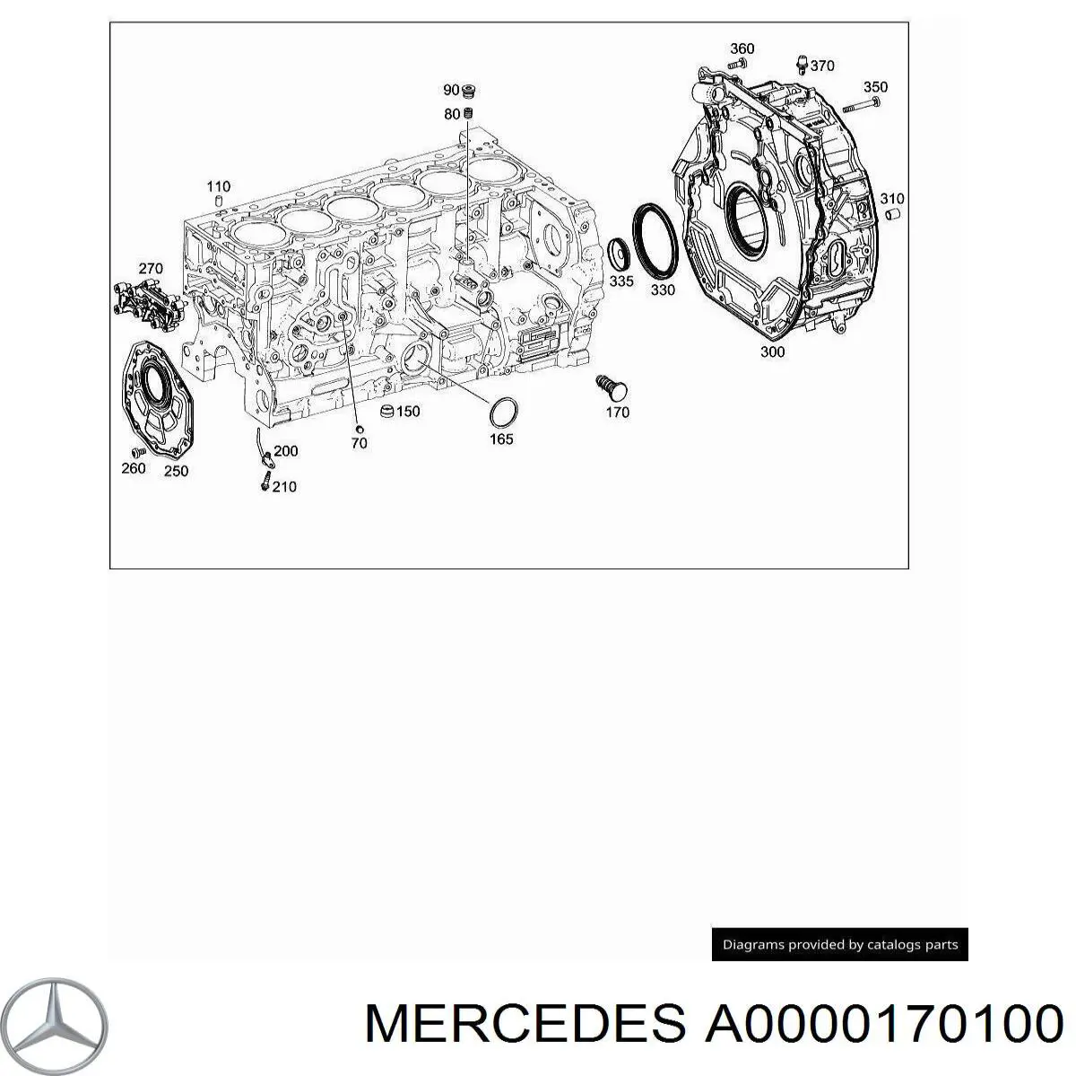 A0000170100 Mercedes Сальник колінчастого валу