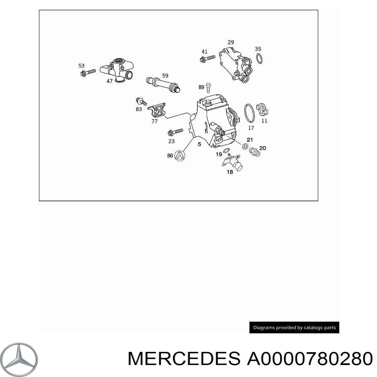 A0000780280 Mercedes прокладка паливного насосу пнвт