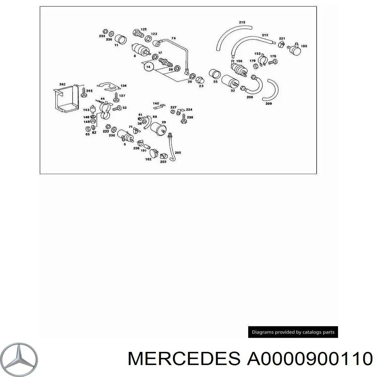 Купити A0000900110 Mercedes Ремкомплект паливного насоса ручної підкачки
