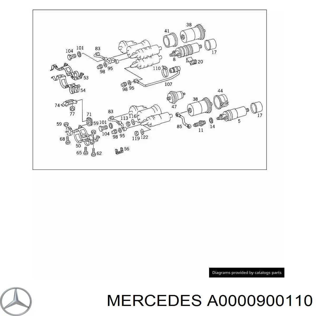 Ремкомплект паливного насоса ручної підкачки Mercedes A0000900110 ціна, від 23.03 USD