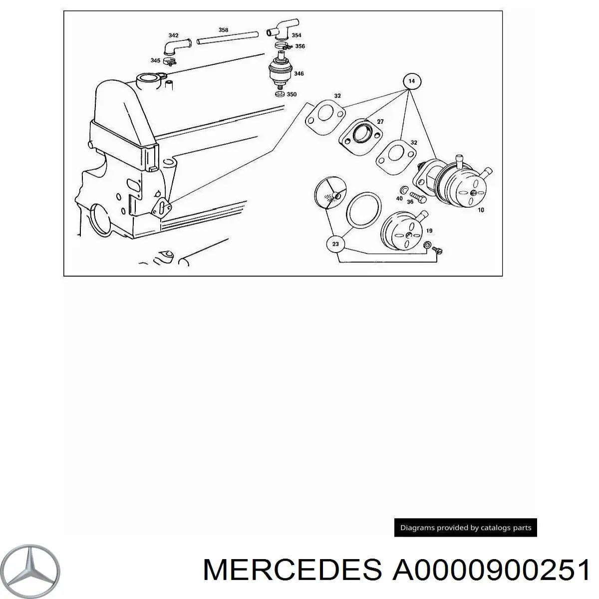 Ремкомплект паливного насоса ручної підкачки Mercedes A0000900251 ціна, від  