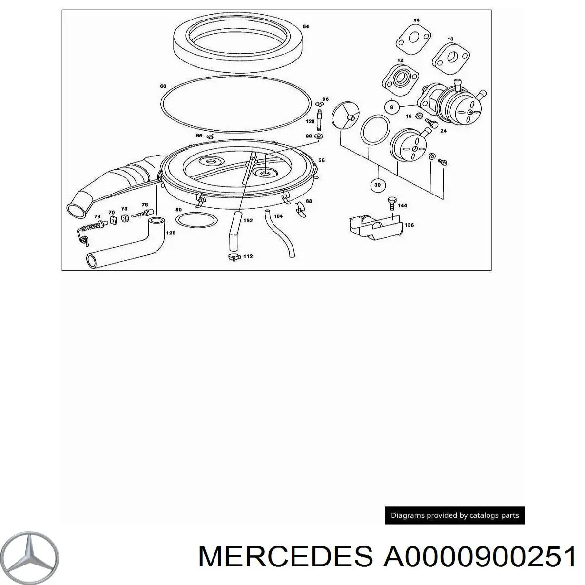 A0000900251 Mercedes ремкомплект паливного насоса ручної підкачки