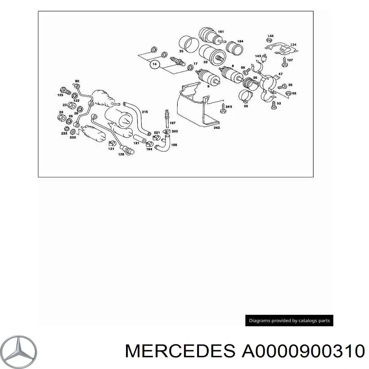 Купити A0000900310 Mercedes Ремкомплект паливного насоса ручної підкачки