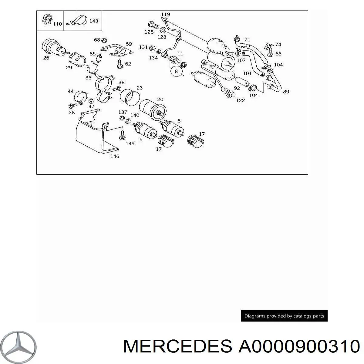 A0000900310 Mercedes Ремкомплект паливного насоса ручної підкачки