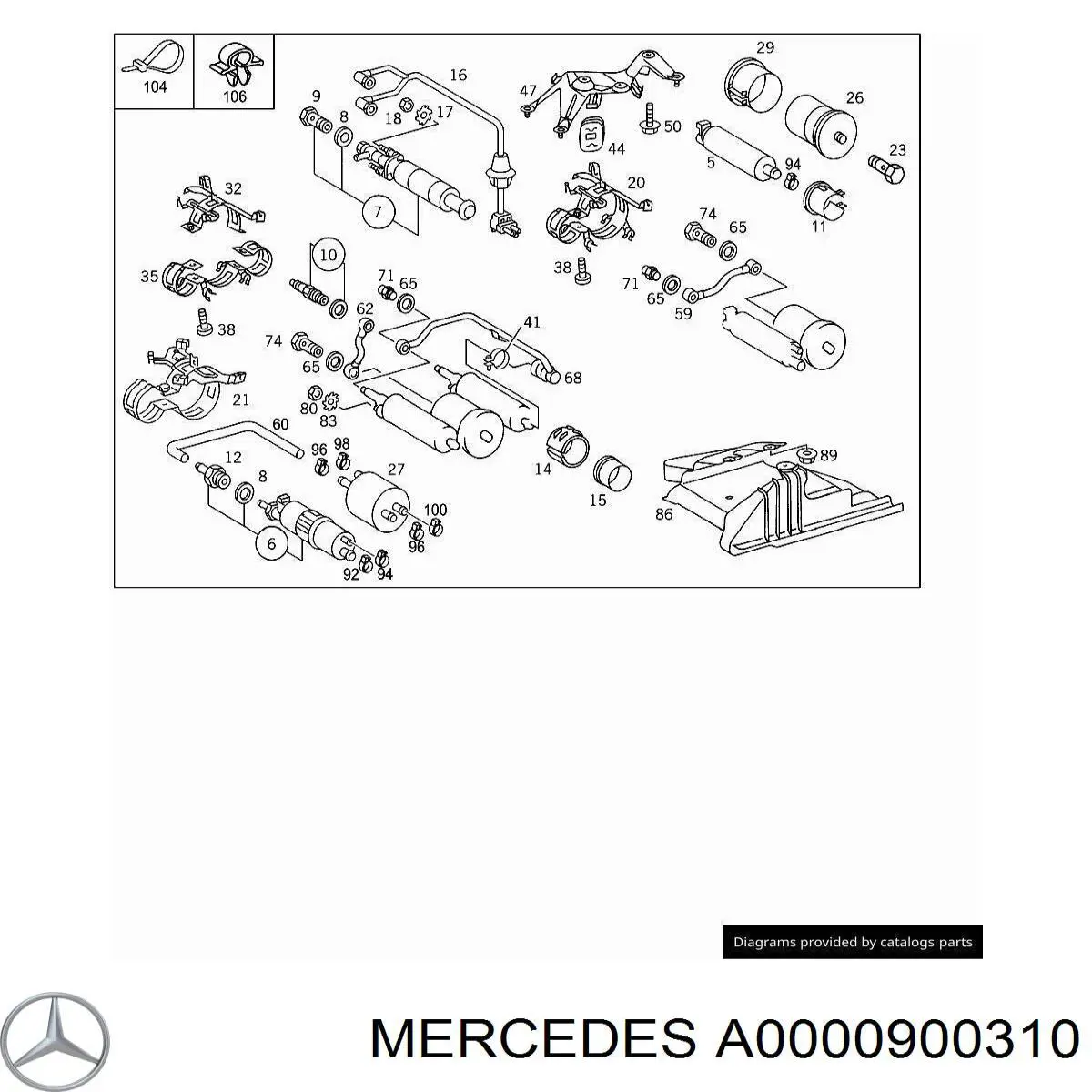 Ремкомплект паливного насоса ручної підкачки Mercedes A0000900310 ціна, від 16.36 USD